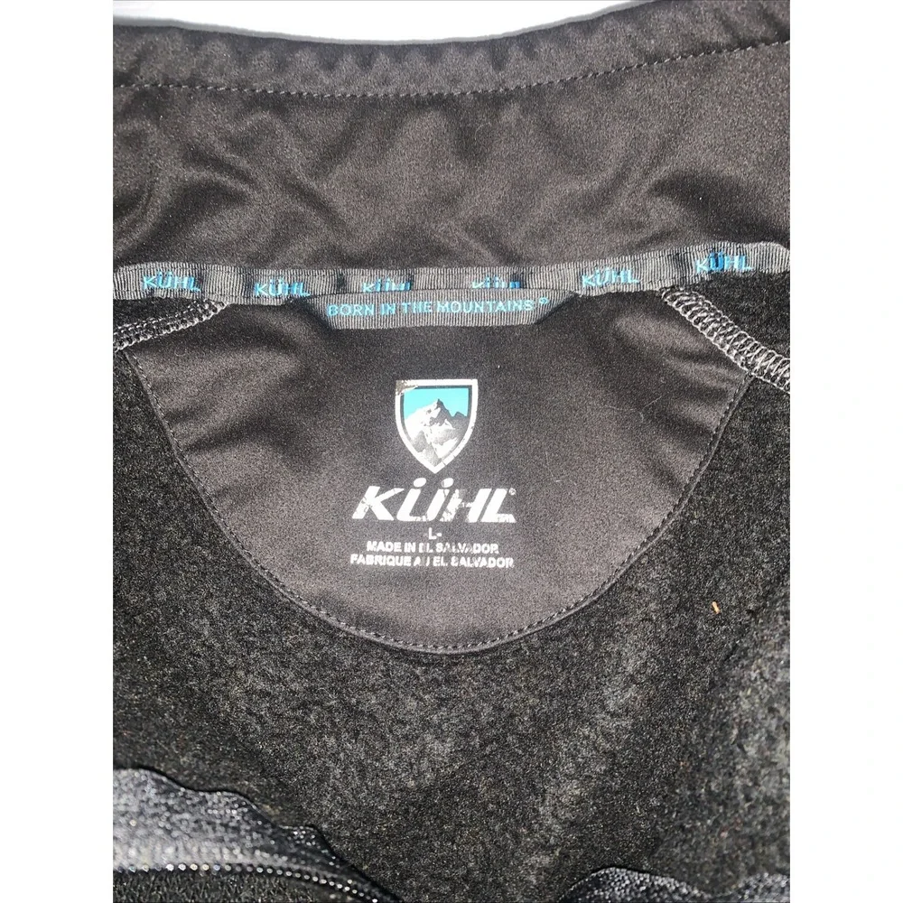 Kuhl Men's Alfpaca Full Zip Black Fleece Jacket Size Large Outdoor Hiking